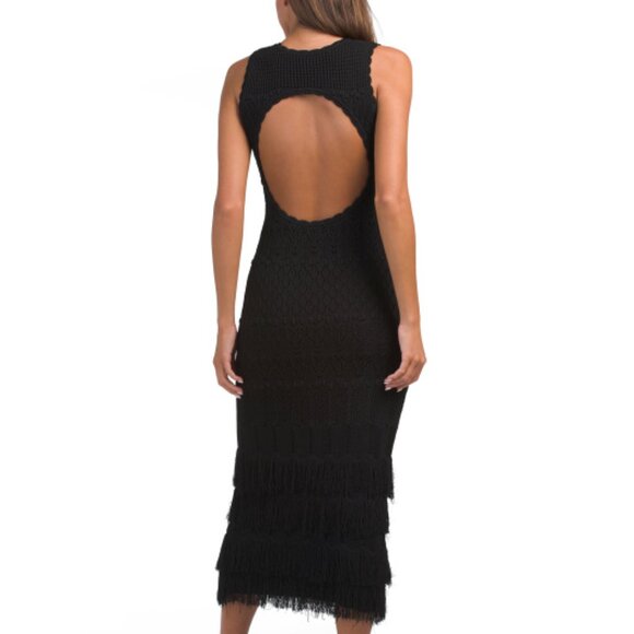 new Torn By Ronny Kobo Ryan Dress  Crochet Knit Cutout Stunning texture! - Picture 8 of 9